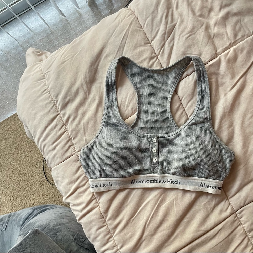 Abercrombie & Fitch Gray Sports Bra